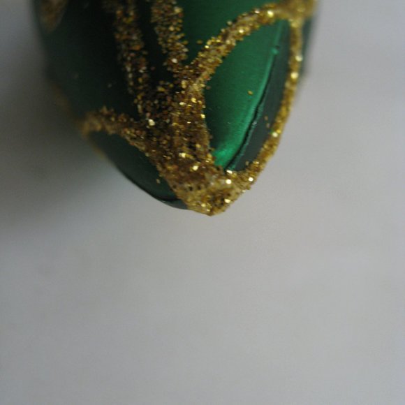 Irish Ireland Shamrock Teardrop Christmas Ornament Set of 2 Red Green Gold - Picture 7 of 14